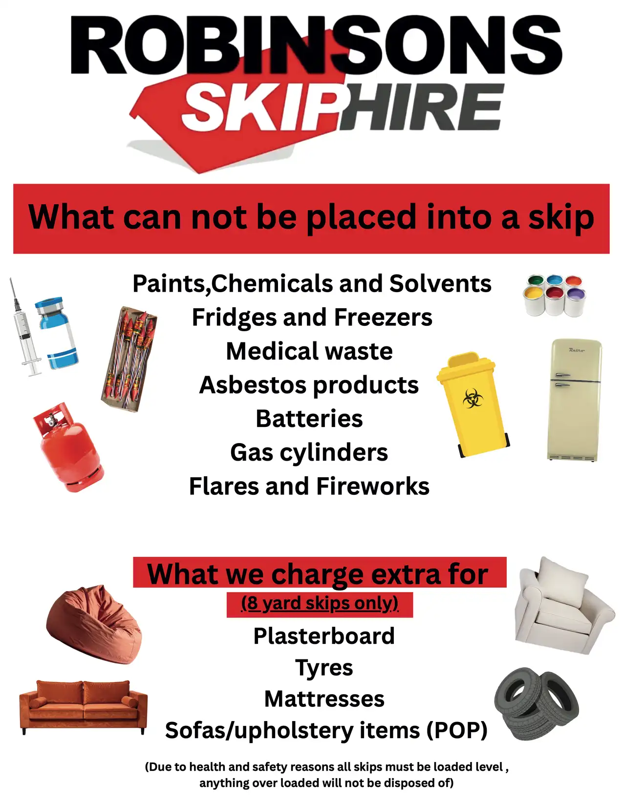 Robinsons Skip Hire Keighley - What Can You Put in a skip - Skip Hire in Keighley